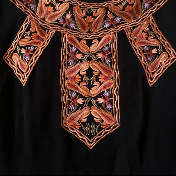 Embroidered Midi Dress with Sheer Sleeves from Asos size 8 - Picture 5 of 5